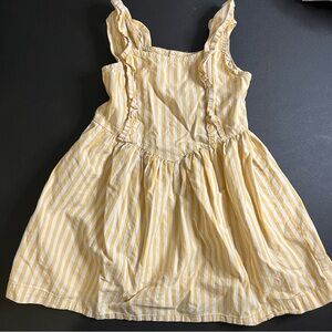 Hanna Andersson Yellow Striped Sundress Size 4 (100cm)